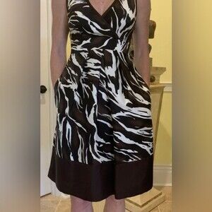 Banana Republic size 6 zebra striped dress